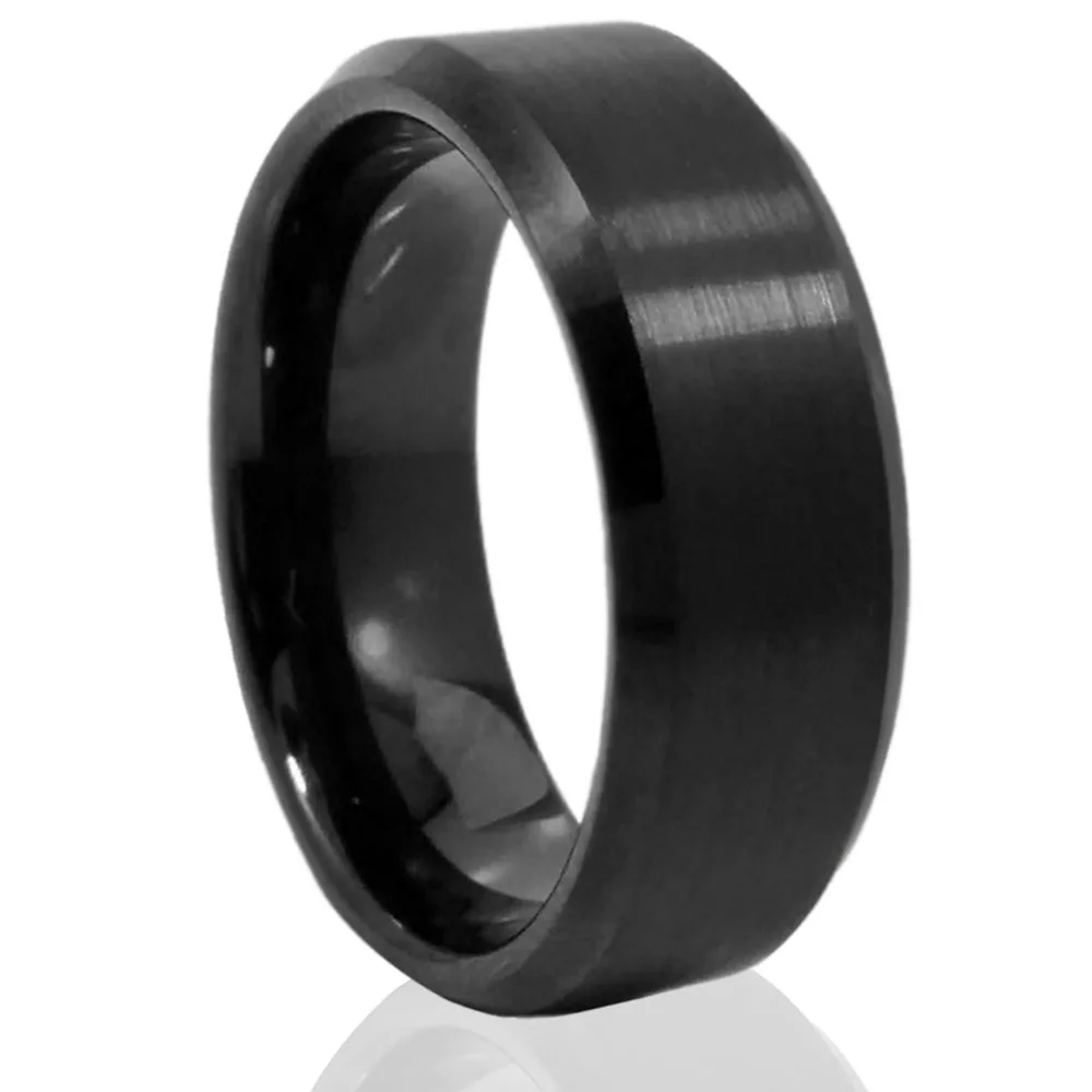 black-8mm-tungsten-brushed-beveled-mens-ring-wedding-band-engagement-anniversary-bbr-right
