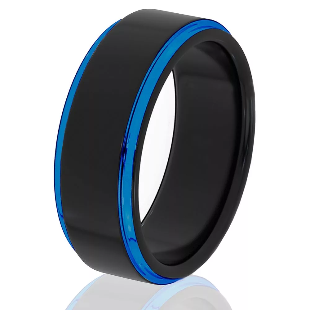 tungsten-carbide-8mm-black-blue-brushed-wedding-ring-band-ble